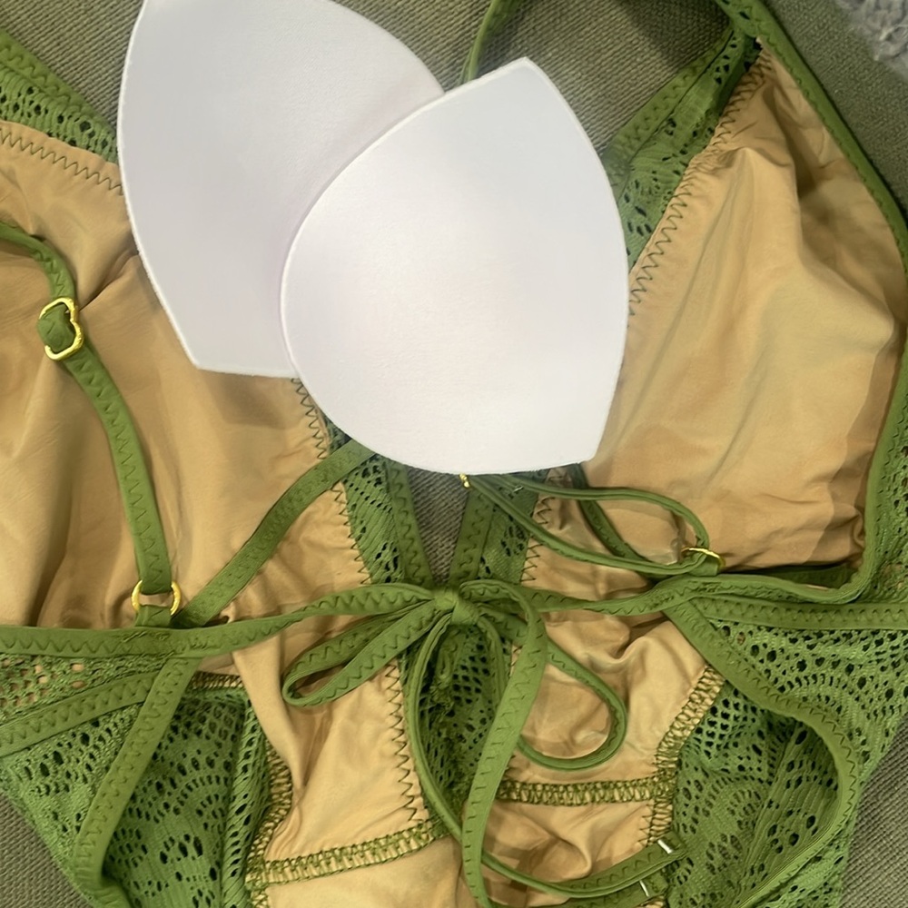 BECCA | Show & Tell Plunge One-Piece Swimsuit | Size: Medium | Green | NWT - Picture 7 of 7